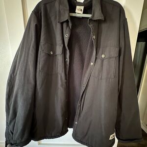 The North Face Men's vintage Charcoal Shirt Jacket - Sherpa lined